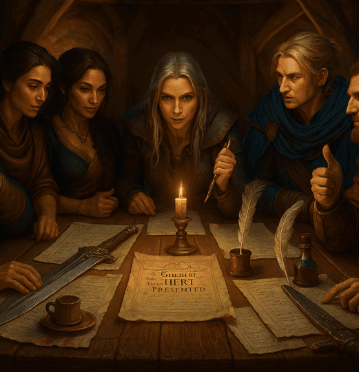 Fantasy author portrait representing a Summon Worlds creator story