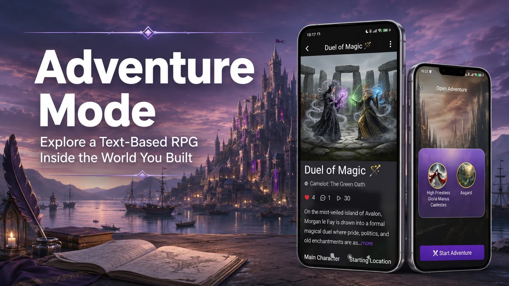 Summon Worlds Adventure Mode with Open and Authored Adventure screens