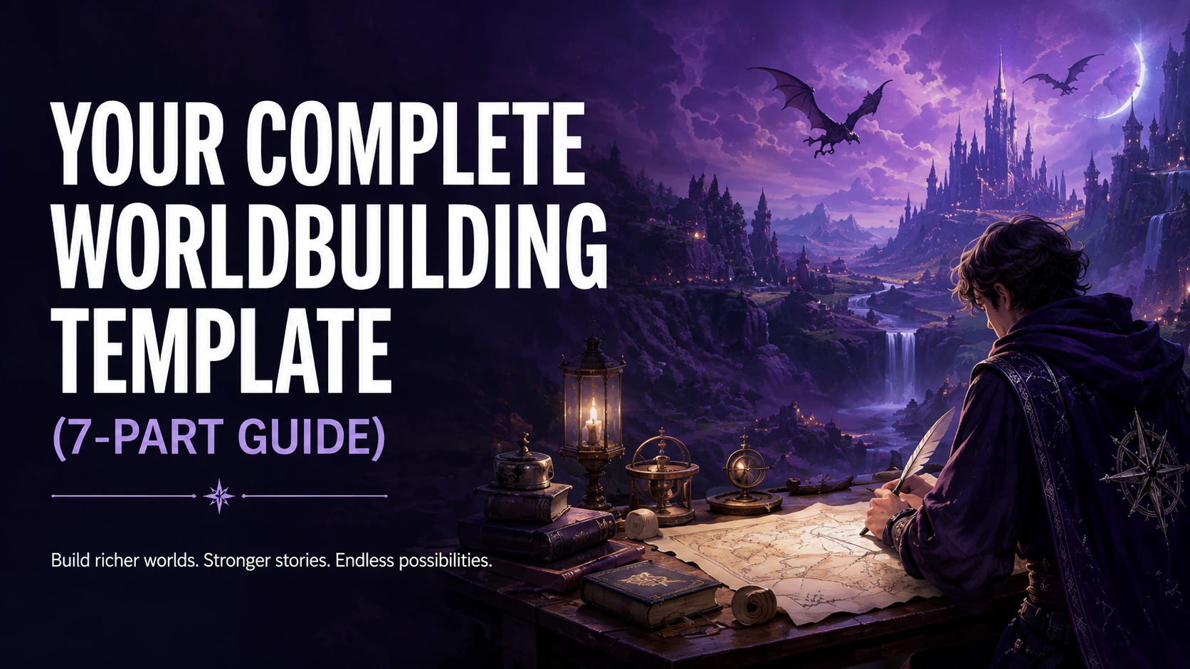 The complete seven-part worldbuilding template for building a connected fantasy world