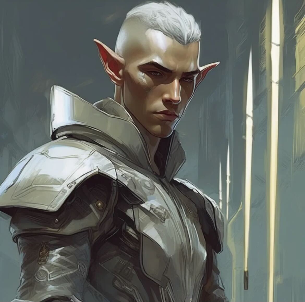 The Noble Elf Warrior ai generated art