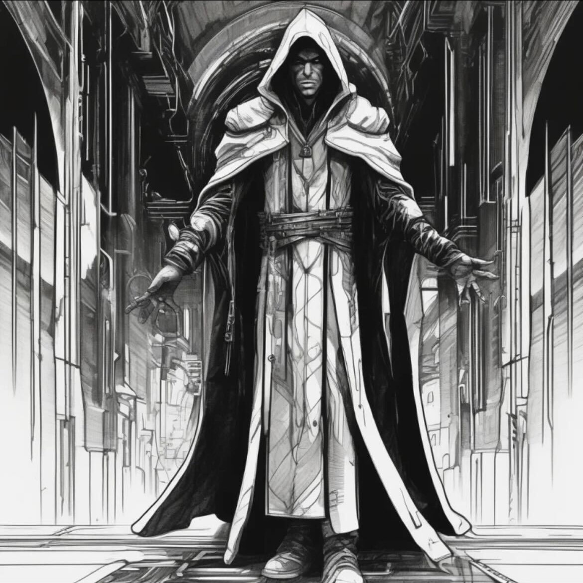 The Shadow Sorcerer ai art fantasy style