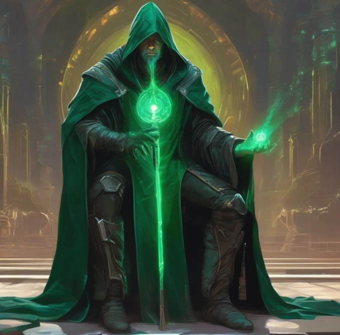 AI Fantasy style for a Mysterious Arcane Wanderer