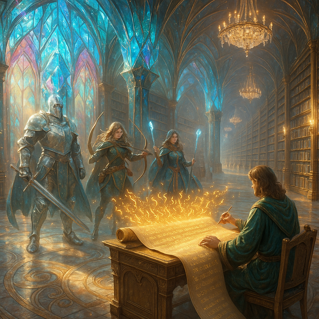magical crystalline library simple compose