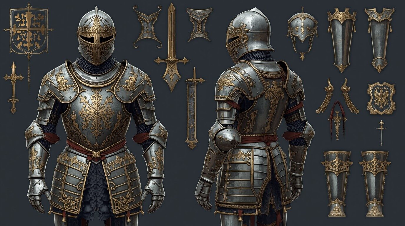 Medieval knight armor